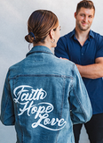 Faith, Hope & Love Airbrush Denim Jacket