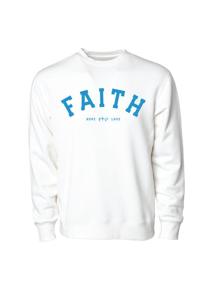 Faith Crew Sweatshirt - White