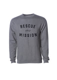 Rescue Mission Crew Sweatshirt - Multicolor - Army Green & Gunmetal Grey
